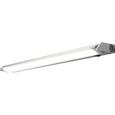 Long, slender LED light bar in a silver casing, provides uniform, bright illumination; suitable for offices or workshops.