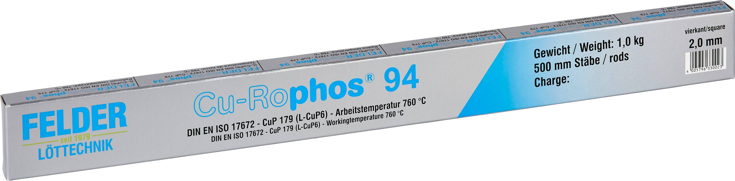 Felder 330120501 Solder Stick CuP 179 1 kg 2 mm