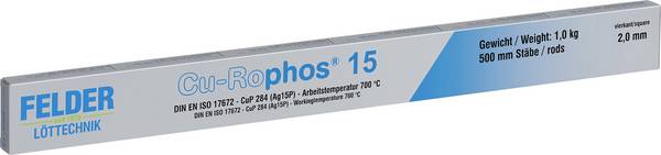 Felder "Cu-Rophos 15" Solder Stick CuP 284 1 kg 2 mm