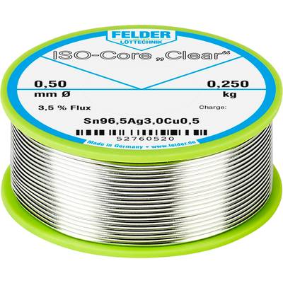 Felder Löttechnik ISO-Core "Clear" SAC305 Solder Reel Sn96,5Ag3Cu0,5  0.250 kg 0.5 mm