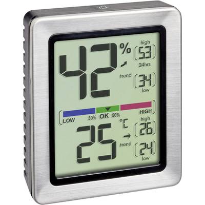 Digital Hygrometer & Thermometer - Silver