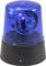Blue light on a black base with an on/off switch, similar to a police or emergency vehicle light, without a specific context.