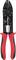 Pliers with a red handle and scale for various wire thicknesses and screw sizes.