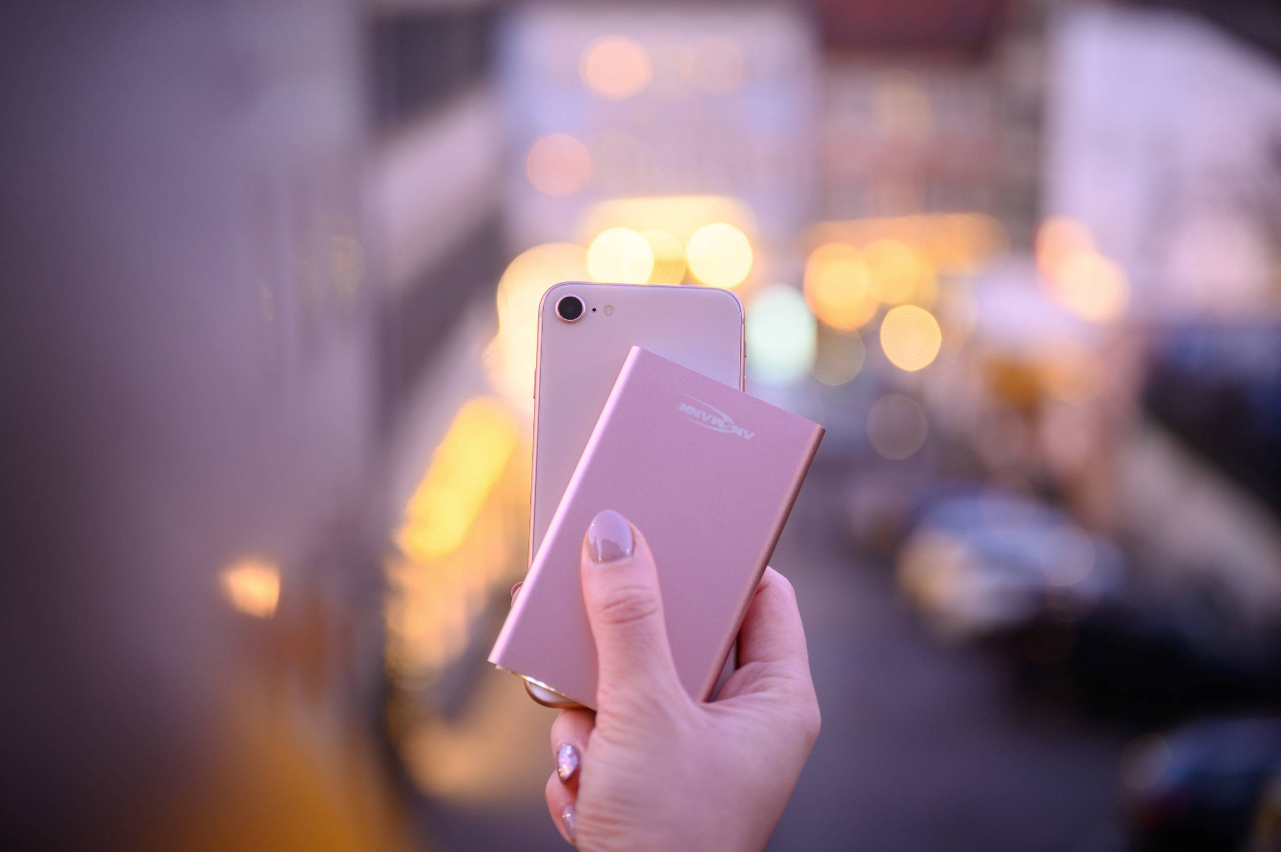 Ansmann 4Ah Power bank 4000 mAh Smart IC LiPo Micro USB, USB Rose Status display-5