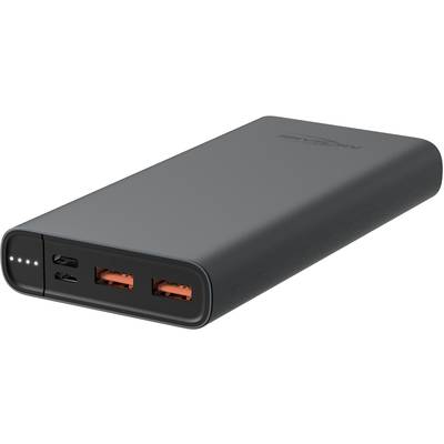 Ansmann 15Ah PD Power bank 15000 mAh Power Delivery, Quick Charge 3.0 LiPo  Black Status display