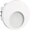 Round, white LED recessed spotlight with smooth surface and central light emission, suitable for ceiling mounting.