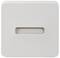 White, square cover with a rectangular cut-out in the centre, potentially suitable for a switch or socket.