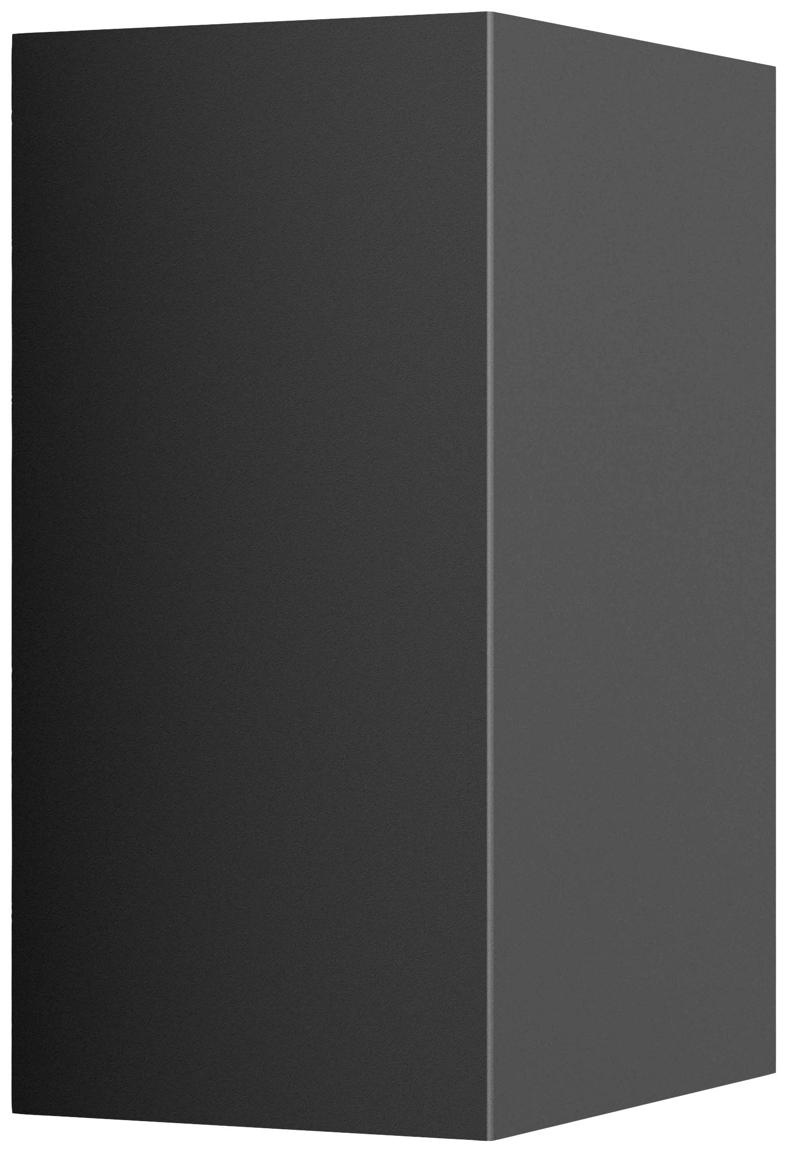 A large, black, rectangular, three-dimensional object with a smooth surface, standing upright.