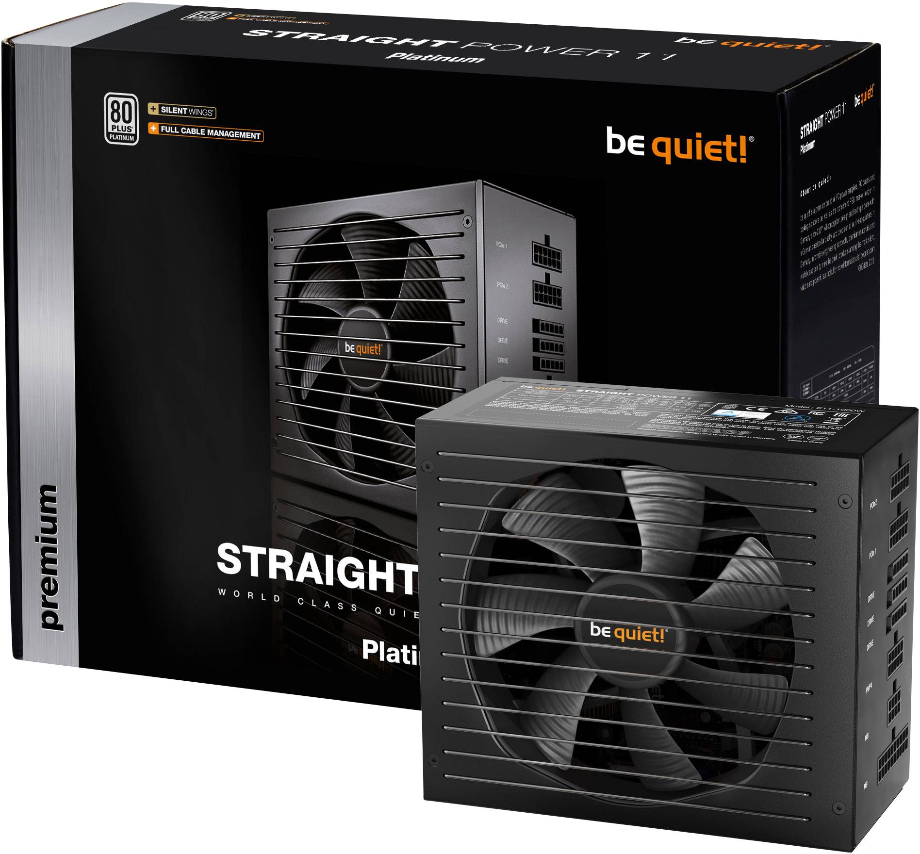 BeQuiet Straight Power 11 Platinum PC power supply unit 550 W ATX 80 PLUS Platinum