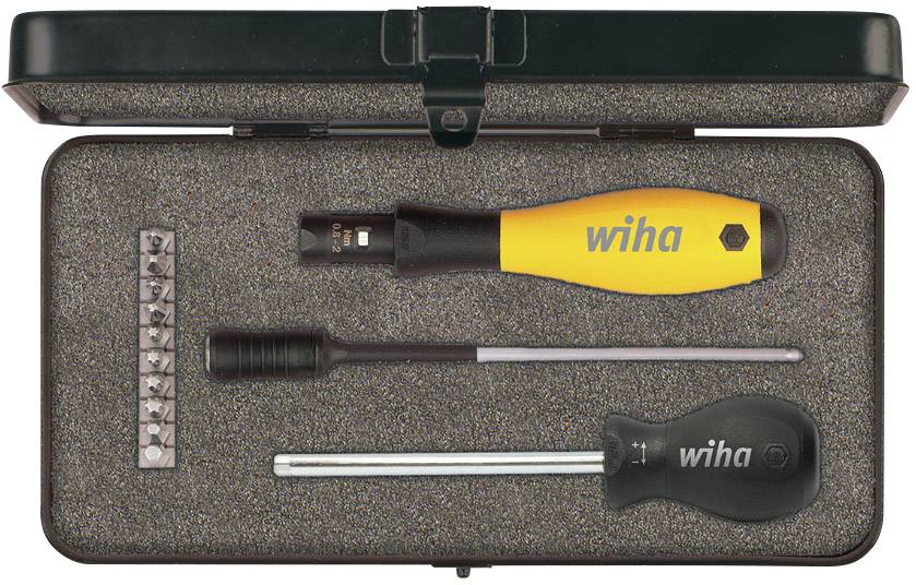 Wiha TorqueVario®-S ESD Workshop, Electrical & precision engineering Torque screwdriver 14-piece 0.4 - 1 Nm DIN EN ISO 6789