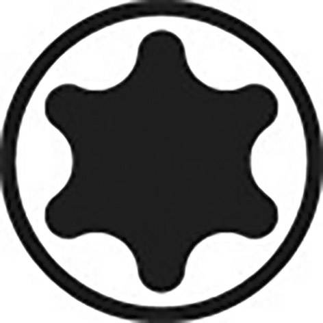 'Black six-pointed star in a circle'