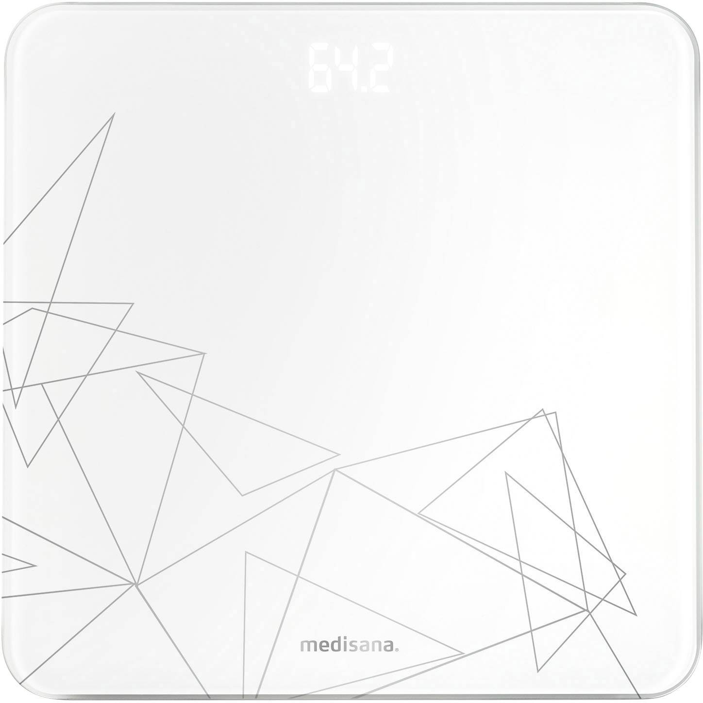 Medisana PS 437 Silver Lining Digital bathroom scales 40522 Weight range=180 kg White-1