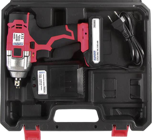 Kunzer 7ASS03 Cordless impact driver 320 Nm 18 V No. of power packs included 1 2 Ah LiPo-3