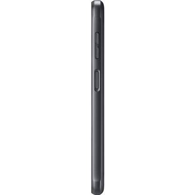 Black side view of a smartphone with side buttons.