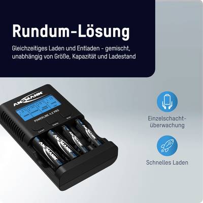 Charger charges various batteries simultaneously. Text: 'Comprehensive Solution', 'Individual Slot Monitoring', 'Rapid Charging'.