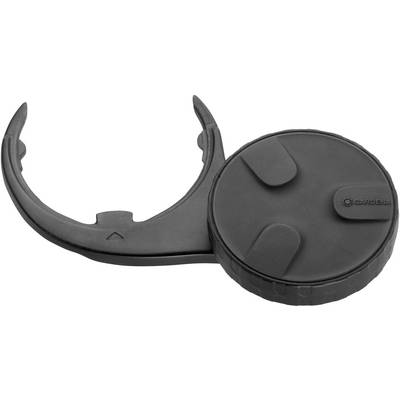 A black plastic key with a rounded handle, used for opening water tap connections.
