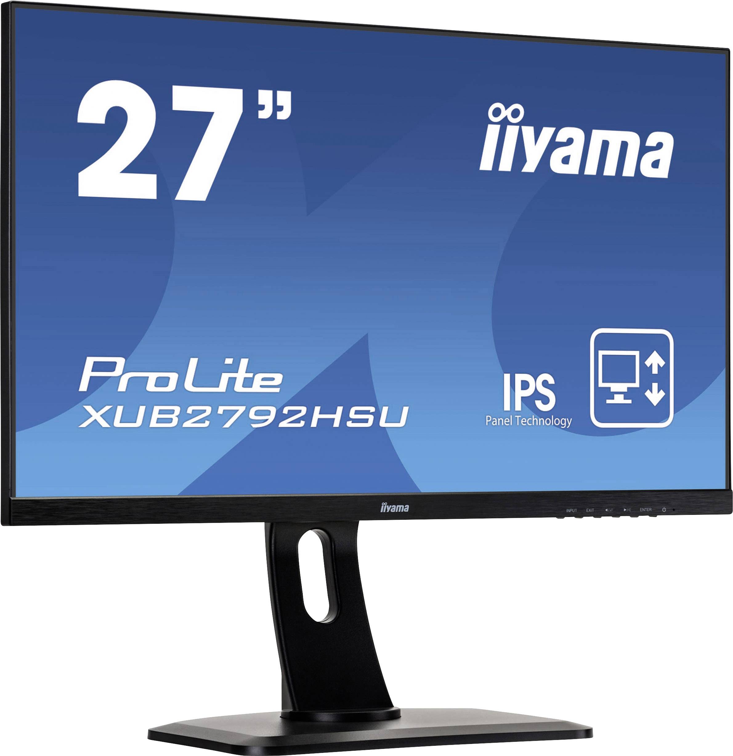 Iiyama Prolite XUB2792HSU-B1 LED EEC E (A - G) 68.6 cm (27 inch) 1920 x 1080 p 16:9 4 ms VGA, HDMI™, DisplayPort, USB A -3