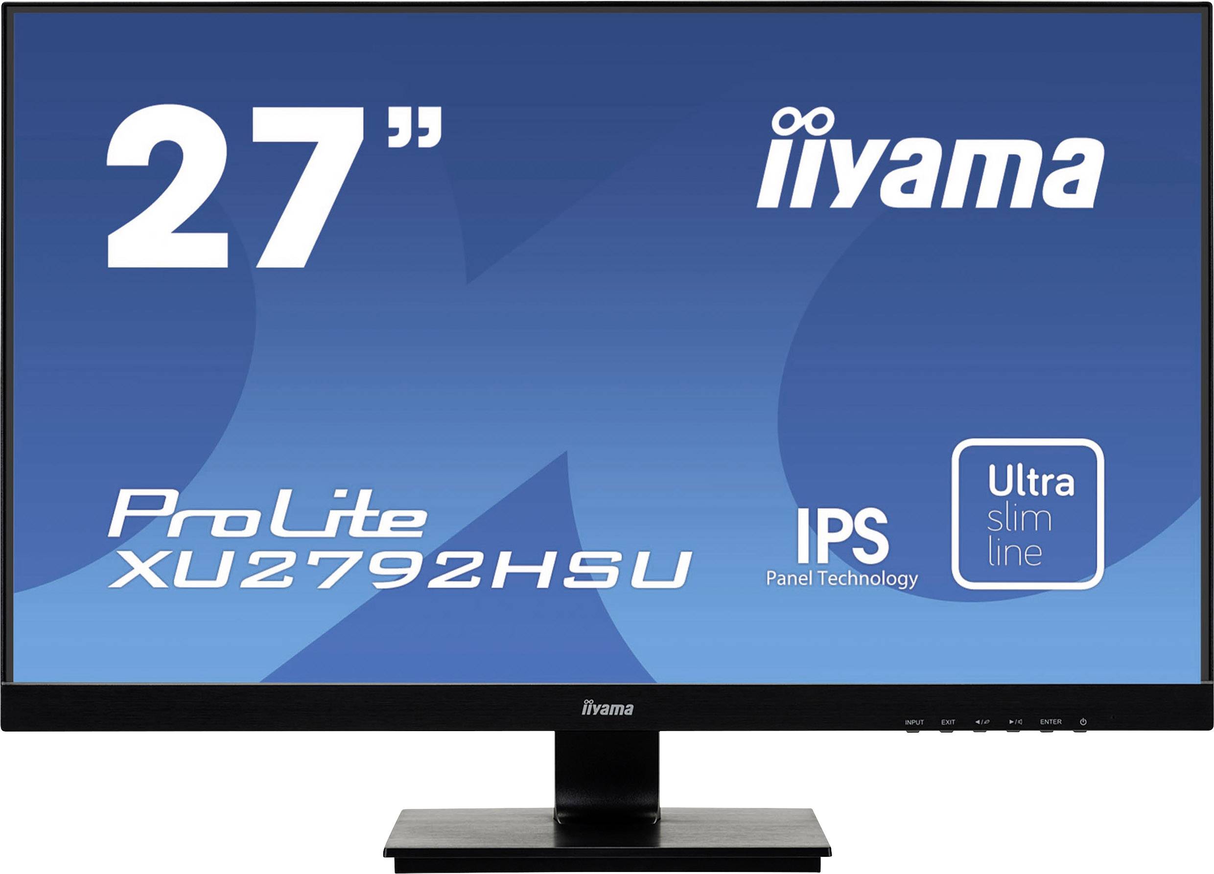 Iiyama Prolite XU2792HSU-B1 LED 68.6 cm (27 inch) EEC A+ (A+++ – D) 1920 x 1080 p Full HD 4 ms HDMI™, VGA, DisplayPort, USB 3.0, Headphone jack (3.5 mm) IPS LED