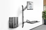 Digitus flexible standing/seat workplace for wall mounting, single monitor