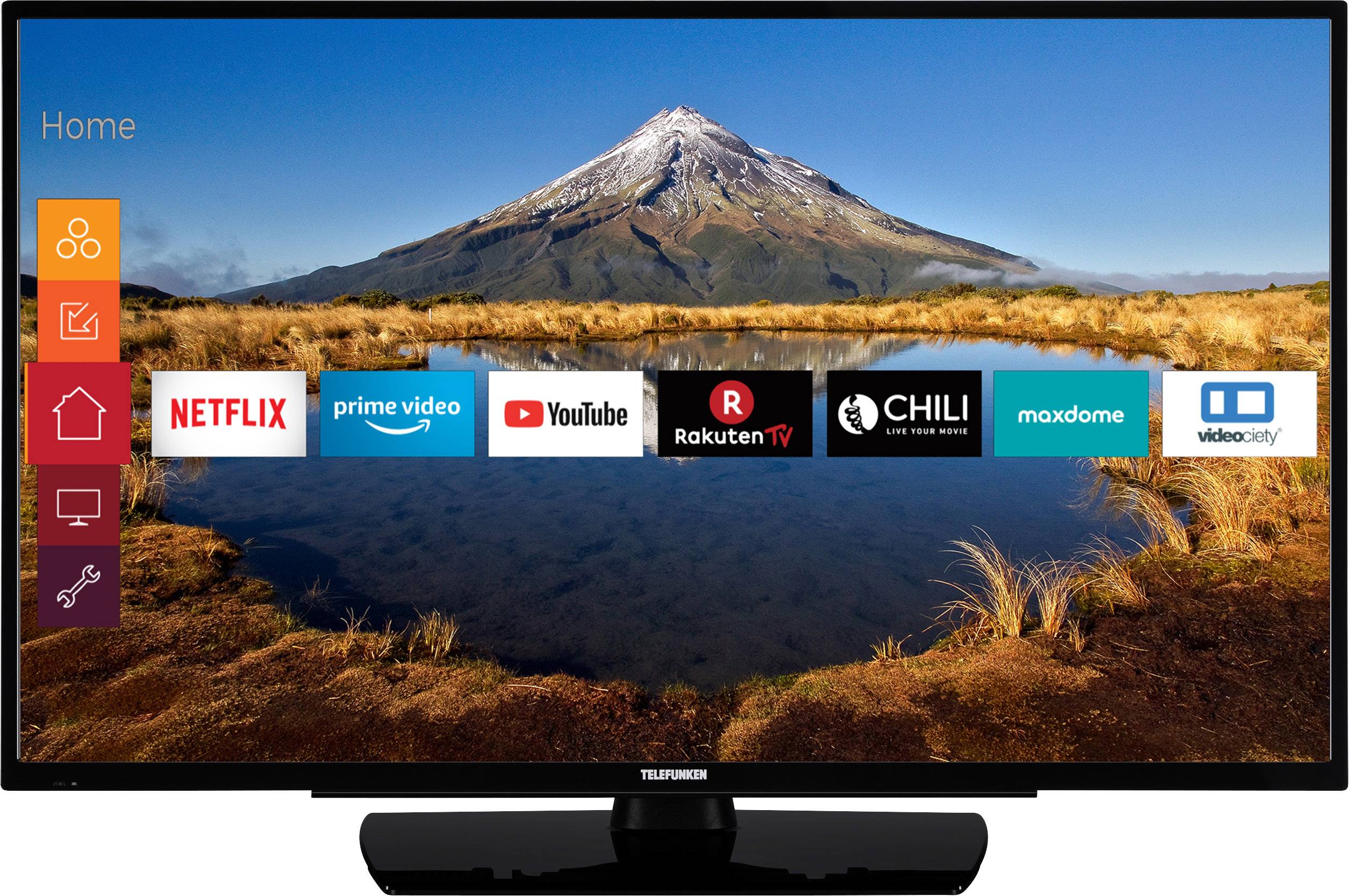 Telefunken D39F502N4CW LED TV 98 cm 39 inch EEC A+ (A+++ – D) DVB-T2, DVB-C, DVB-S2, Full HD, Smart TV, Wi-Fi, CI+ Black