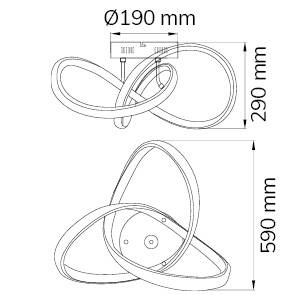 WOFI 9134.01.88.9000 Indigo 1flg LED ceiling light Anthracite-3