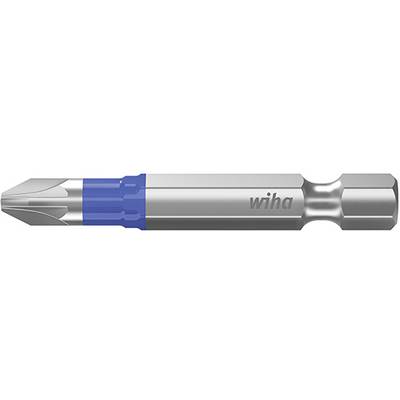 A silver-blue metal screwdriver bit with 'wiha' logo, suitable for cross-head screws.
