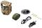 Wildlife Camera Set with Camouflage Camera, Green Belt, USB Cable, Mounting Base, Screws and Mounting Bracket. Ideal for Wildlife Observation.