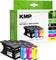 Packaging for KMP premium inkjet cartridges, replacing Brother LC-1280XLVALBPDR, with black, cyan, magenta, and yellow cartridges.