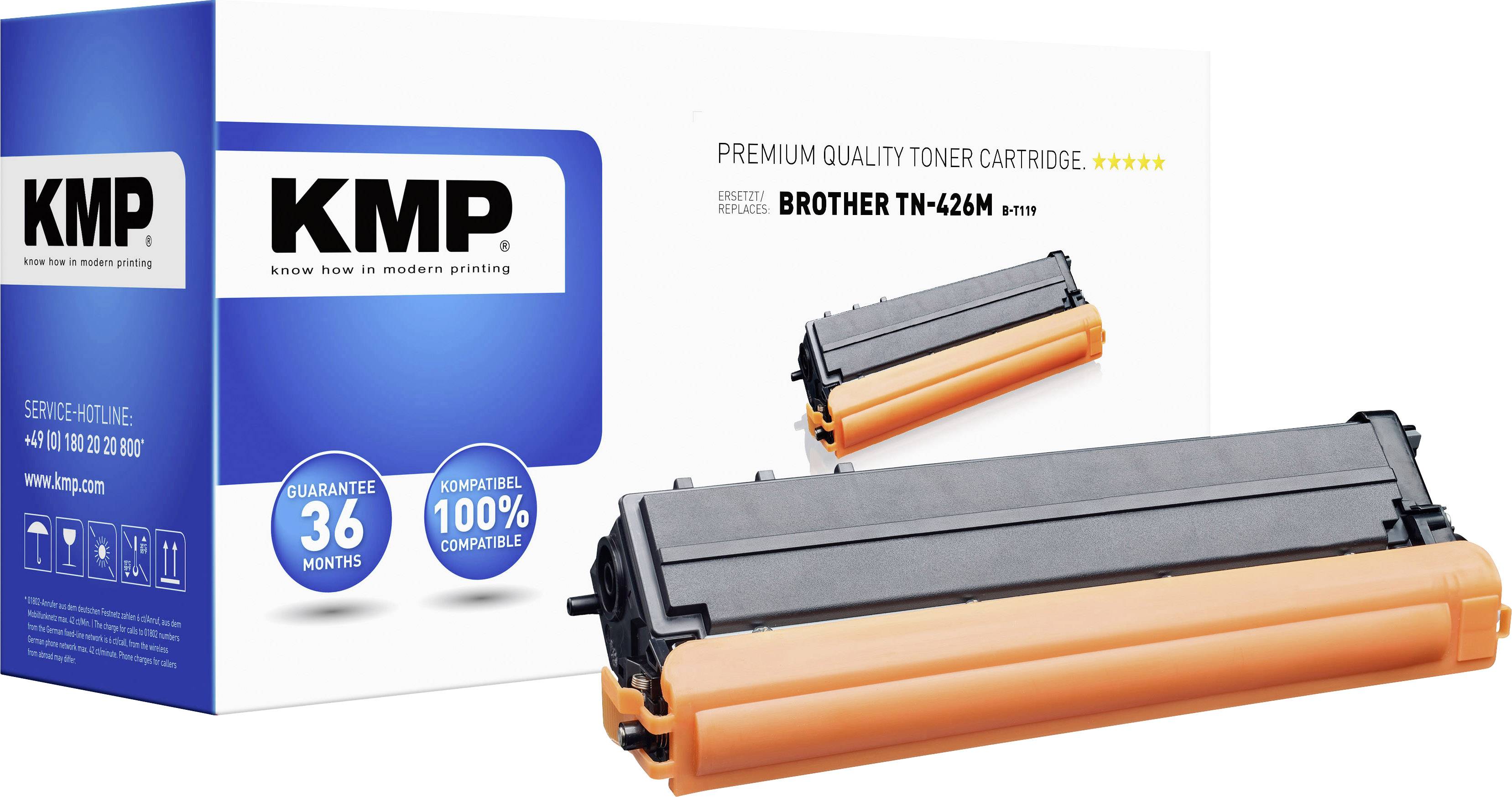 KMP Toner cartridge replaced Brother TN-426, TN-426M, TN426M Compatible Magenta 6500 Sides