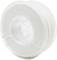 White filament spool for 3D printer, transparent plastic housing.