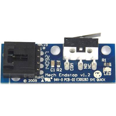 Electronic Component: Mech Endstop v1.2, used in 3D printers for position detection. Contains connectors and electronic components.