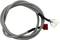Grey, coiled circular cable with red and white connectors at the ends. Commonly used in electrical installations.