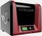 A black and red 3D printer with 'XYZ Printing' written on it and several symbols on the front.