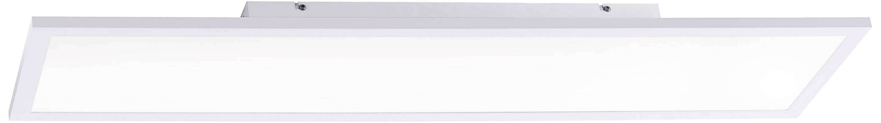 White rectangular ceiling light with a slim design.