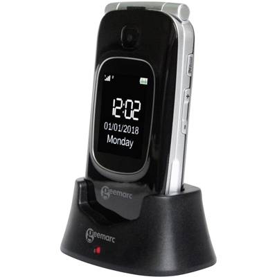 Geemarc CL8510 Big button flip top mobile phone Panic button, Charging station Anthracite, Silver-8