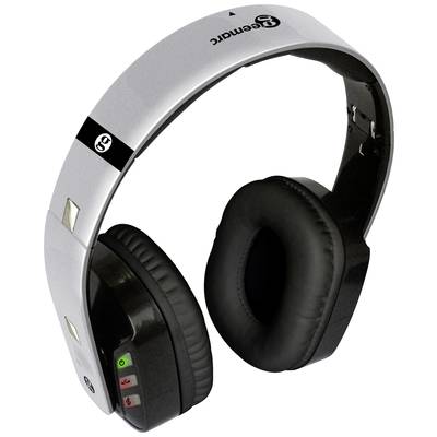 A white, wireless over-ear headphone with black ear cushions. Brand markings and control buttons are located on the sides.