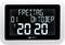 Digital clock shows 'Friday, 1st October, 20:20', with date in retro-stylised lettering.