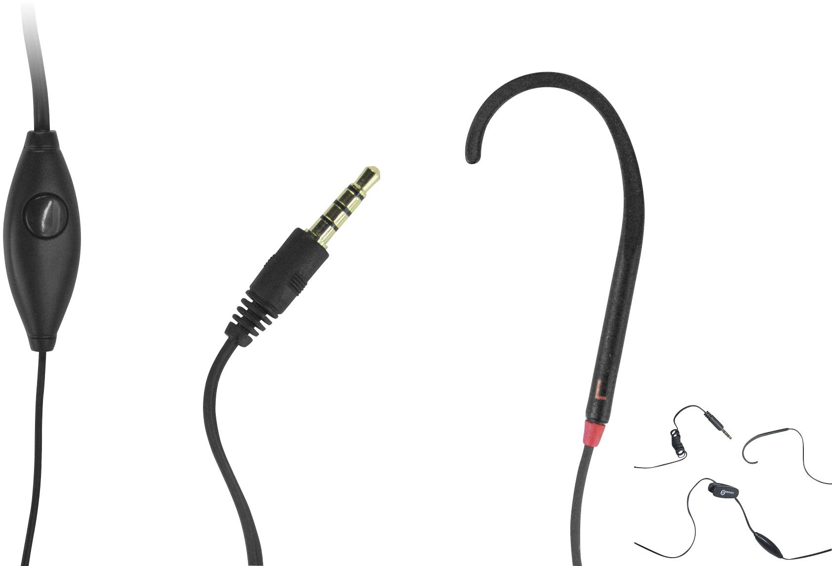 An over-ear headset with 3.5mm jack plug and inline controls. Separate images show the headset from various angles.
