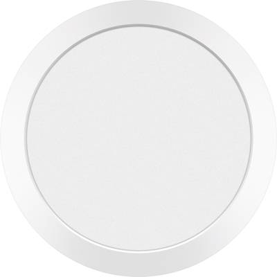 'Round white LED ceiling light with minimalist design'