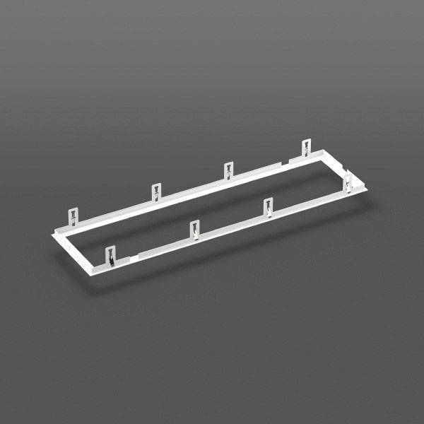 Rectangular metal frame, lying horizontally, with mounting brackets on a grey background. Suitable for structural applications.