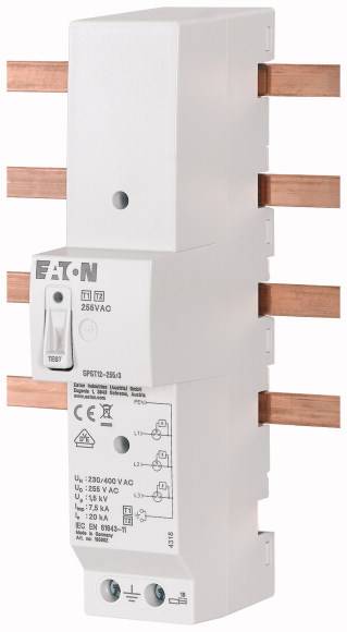 Eaton 195602 SPST12-255/3 Surge arrester Surge protection for: 40 mm busbar 7.5 kA 1 pc(s)