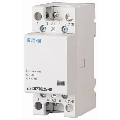 Eaton Z-SCH230/25-04 Remote switch Nominal voltage: 230 V, 240 V Switching current (max.): 25 A 4 breakers  1 pc(s)