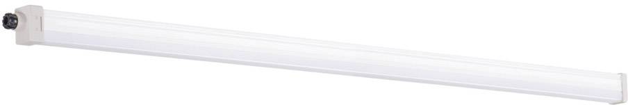 LED tube in white, rectangular shape, with visible connection at one end. Suitable for indoor lighting purposes.