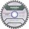 Metabo circular saw blade, 'Classic' model, 165 mm diameter, maximum 4200 rpm, suitable for steel.