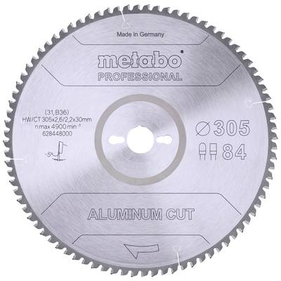 Metabo ALUMINIUM CUT PROFESSIONAL 628448000 Circular saw blade 305 x 30 x 2.2 mm Number of cogs: 84 1 pc(s)