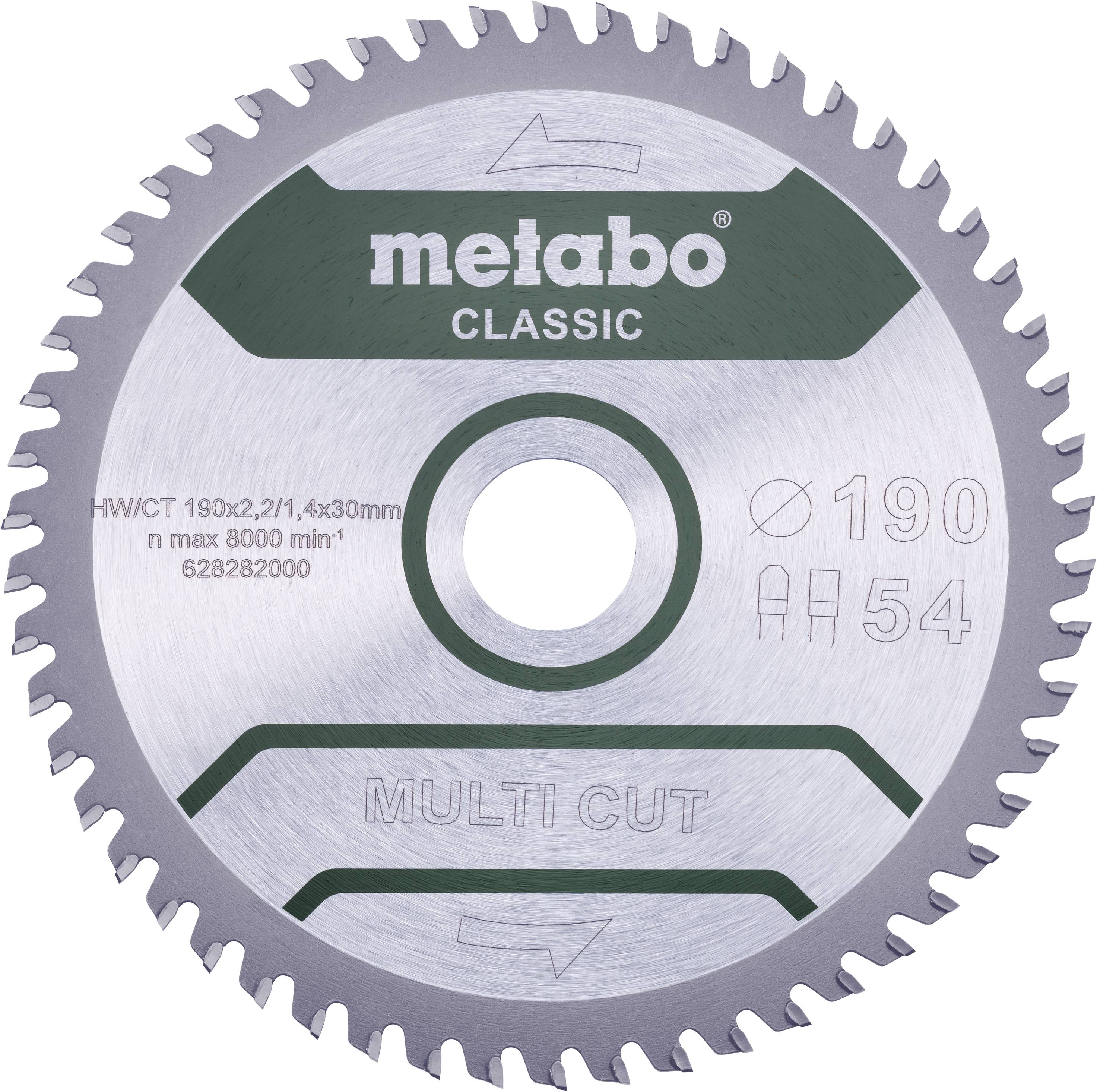 Metabo MULTI CUT CLASSIC 628663000 Circular saw blade 190 x 30 x 1.4 mm