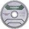 Circular saw blade by Metabo with the inscription 'Classic Multi Cut', diameter 216 mm, maximum speed 7,000 rpm.