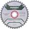 'Saw blade for woodworking, Metabo Classic brand, Precision Cut model, diameter 216 mm, 40 teeth, max. 7000 rpm.'