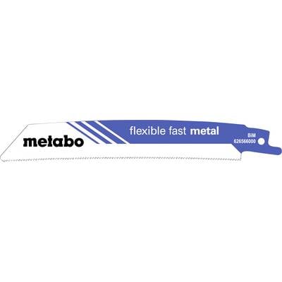 Metabo flexible fast metal blade, blue and silver, with product code 626566000 on the handle.