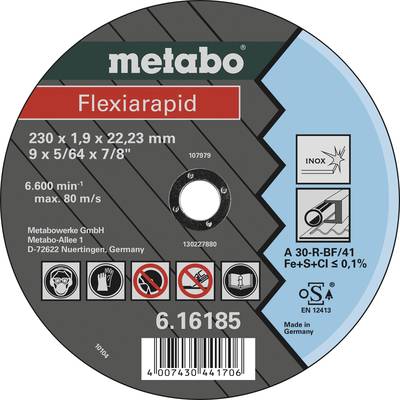 Metabo Flexiarapid 616185000 Cutting disc (straight) 230 mm 25 pc(s) Metal